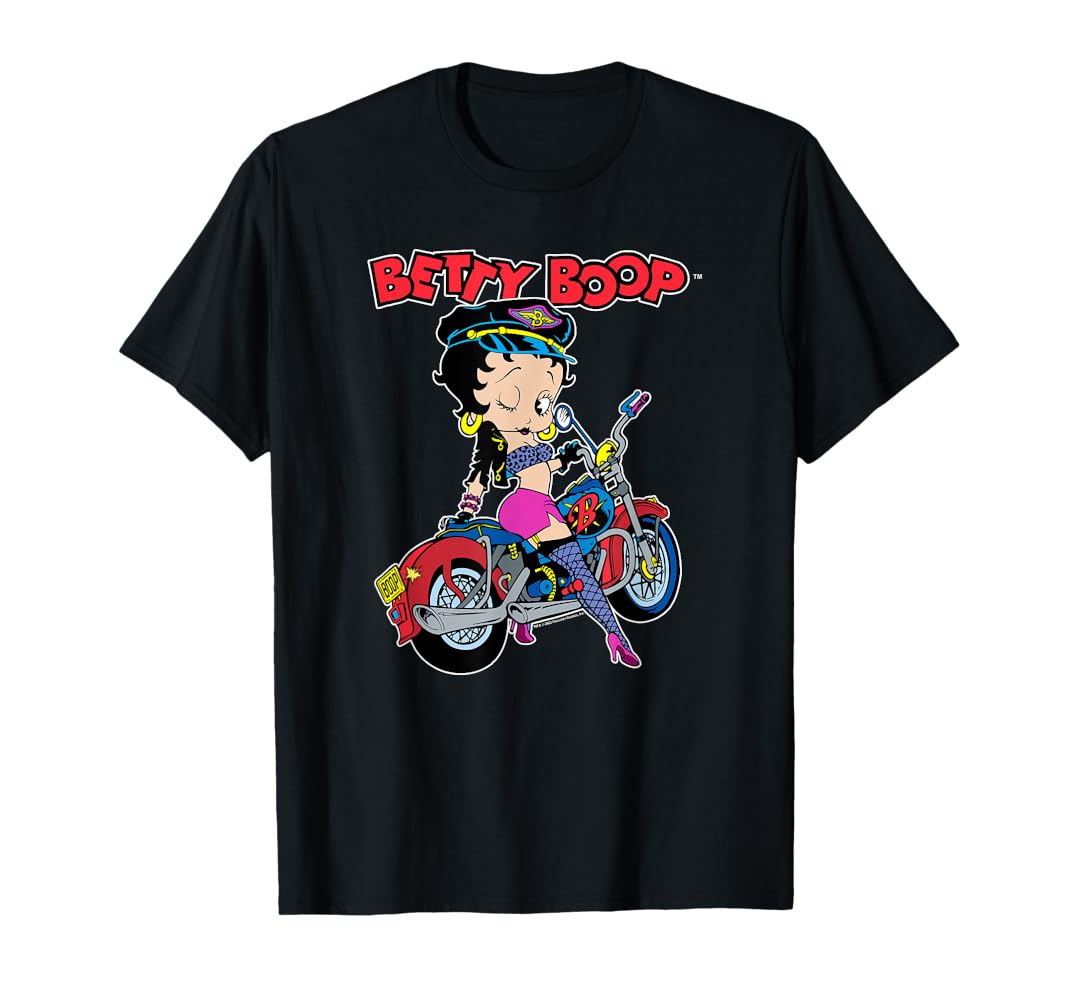 （50）Biker Betty Motor Cycle Club 長袖Tシャツ Amazon.com: Biker Betty Boop Flaming Motorcycle Women's Long
